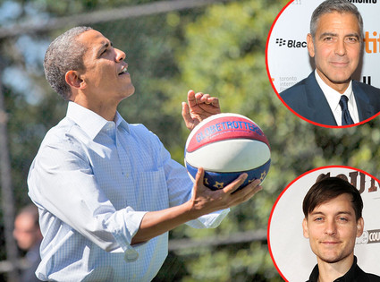 Barack Obama, Tobey Maguire, George Clooney Barack Obama, Tobey Maguire, George Clooney